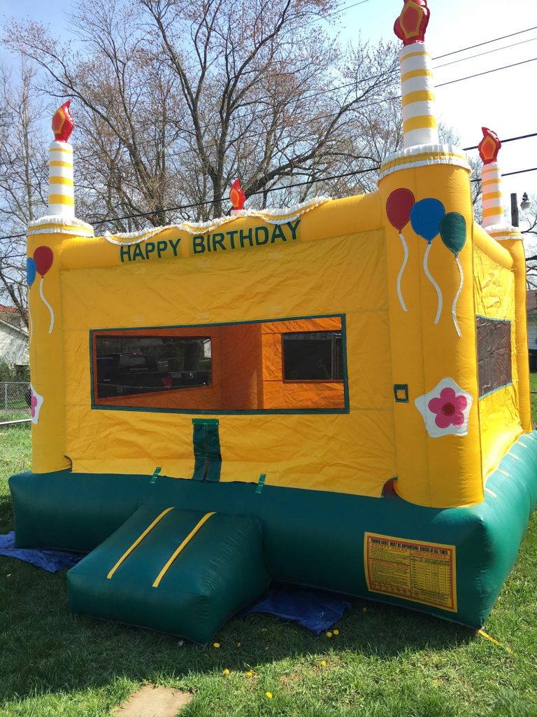 birthday cake bounce house rental